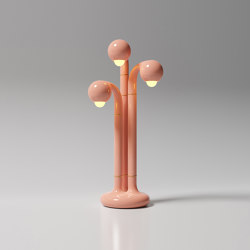 Table Lamp 3-Globe 32” Gloss Pink | Table lights | Entler