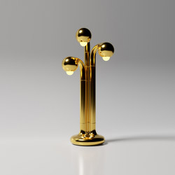 Table Lamp 3-Globe 32” Gold | Table lights | Entler