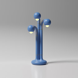 Table Lamp 3-Globe 32” Matte Blue | Table lights | Entler