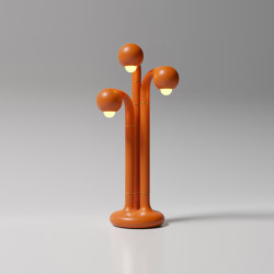 Table Lamp 3-Globe 32” Matte Burnt Orange | Table lights | Entler