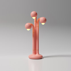 Table Lamp 3-Globe 32” Matte Pink | Table lights | Entler