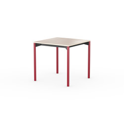 iLAIK extendable table 80 - birch/rounded/sienna red | Dining tables | LAIK