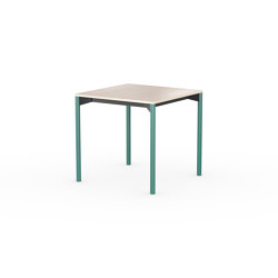iLAIK extendable table 80 - birch/rounded/emerald green | Dining tables | LAIK