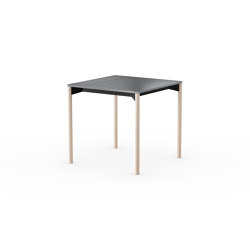 iLAIK extendable table 80 - gray/rounded/birch