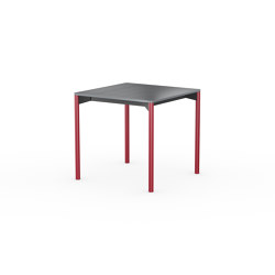 iLAIK extendable table 80 - gray/rounded/sienna red | Dining tables | LAIK