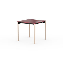 iLAIK extendable table 80 - sienna red/rounded/birch | Dining tables | LAIK