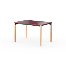 iLAIK extendable table 120 - sienna red/angular/oak | Dining tables | LAIK
