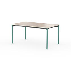 iLAIK extendable table 160 - birch/rounded/emerald green | Dining tables | LAIK
