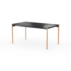 iLAIK extendable table 160 - black/rounded/oak | Dining tables | LAIK