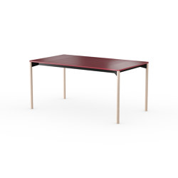 iLAIK extendable table 160 - sienna red/rounded/birch | Dining tables | LAIK
