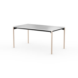 iLAIK extendable table 160 - white/rounded/birch | Dining tables | LAIK