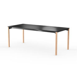 iLAIK extendable table 200 - black/angular/oak | Dining tables | LAIK
