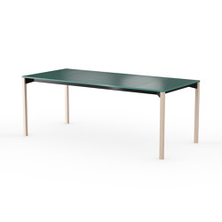 iLAIK extendable table 200 - emerald green/angular/birch | Dining tables | LAIK