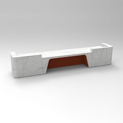 Join Desk Stone Configuration 4 | Counters | Isomi