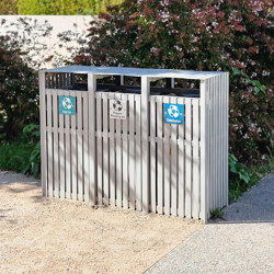 Synergie waste sorting bin 3 containers | Living room / Office accessories | Univers et Cité - Mobilier urbain