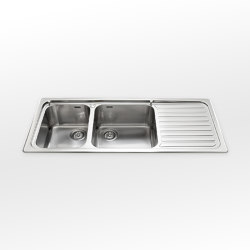 Built-in sinks radius 60 F 5119/2V1S | Kitchen sinks | ALPES-INOX