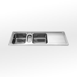Built-in sinks radius 60 F 5149/2V1B1S | Fregaderos de cocina | ALPES-INOX