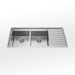 Built-in sinks radius 12 flush LFPS 5117/2V1S | Kitchen sinks | ALPES-INOX