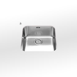 Undermount bowls radius 60 central drain
VS 40/40-C | Kitchen sinks | ALPES-INOX