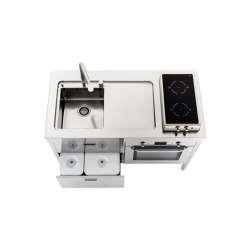 Washing and cooking kitchens LC130-C60+F60/1 | Modular kitchens | ALPES-INOX