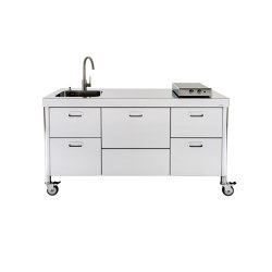 Washing and cooking kitchens LC160-C45+L60+C45/1 | Compact kitchens | ALPES-INOX