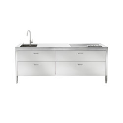 Washing and cooking kitchens LC220-C90+C120/1 | Modular kitchens | ALPES-INOX