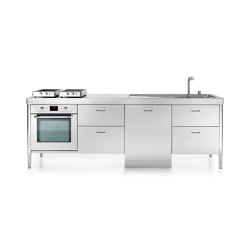 Washing and cooking kitchens LC250-F60+C60+L60+C60/1 | Compact kitchens | ALPES-INOX