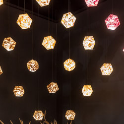 Hedron pendant lamps and chandelier