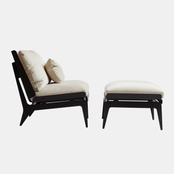 Boudoir Chair & Ottoman | Poltrone | Gabriel Scott