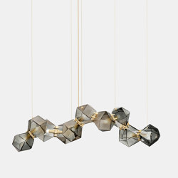 Welles Glass Long Chandelier 10 | Lámparas de suspensión | Gabriel Scott