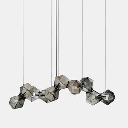Welles Glass Long Chandelier 10 | Suspended lights | Gabriel Scott
