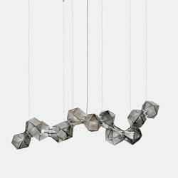 Welles Glass Long Chandelier 12 | Lampade sospensione | Gabriel Scott