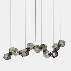 Welles Glass Long Chandelier 12 | Suspended lights | Gabriel Scott