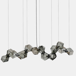 Welles Glass Long Chandelier 14 | Suspended lights | Gabriel Scott