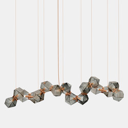 Welles Glass Long Chandelier 16 | Suspended lights | Gabriel Scott