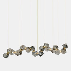 Welles Glass Long Chandelier 18 | Suspended lights | Gabriel Scott