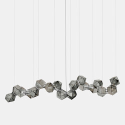 Welles Glass Long Chandelier 18 | Suspended lights | Gabriel Scott