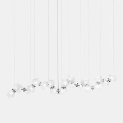 Welles Glass Long Chandelier 20 | Suspended lights | Gabriel Scott