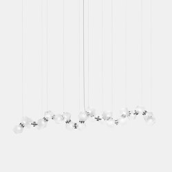 Welles Glass Long Chandelier 22 | Suspended lights | Gabriel Scott
