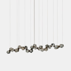 Welles Glass Long Chandelier 24 | Suspended lights | Gabriel Scott
