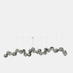 Welles Glass Long Chandelier 26 | Suspended lights | Gabriel Scott