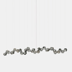 Welles Glass Long Chandelier 30 | Suspended lights | Gabriel Scott
