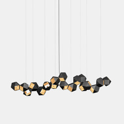 Welles Steel Long Chandelier 18 | Ceiling suspended chandeliers | Gabriel Scott