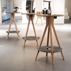 Grounded 6 | Ergonomic Hospitality Table with Footplate | Standing tables | GreyFox