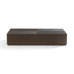 Basalt Coffee Table Brushed Oak + Softtouch Bronze | closed base | DAMI Luxury Interior