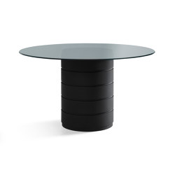 Carnelian Dining Table Softtouch + Marble Inlay + Glass Table Top | Tabletop round | DAMI Luxury Interior