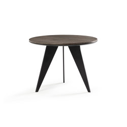 Emerald Side Table Matt Black + Bronze Python Top | Side tables | DAMI Luxury Interior