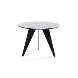 Emerald Side Table Matt Black + Silver Python Top | Side tables | DAMI Luxury Interior
