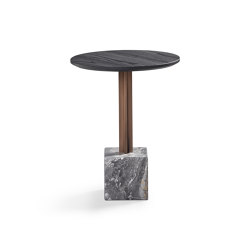 Onyx Side Table Marble Base + Metal Lacquer + Brushed Oak Top | Side tables | DAMI Luxury Interior