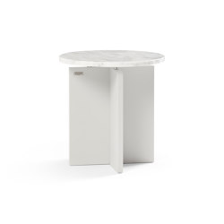 Ruby Side Table Stone + Marble Arrabescato Top | Side tables | DAMI Luxury Interior
